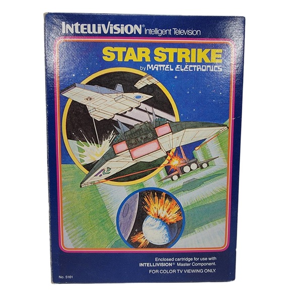 Vintage Intellivision Star Strike Video Game in box with instructions - Picture 1 of 7